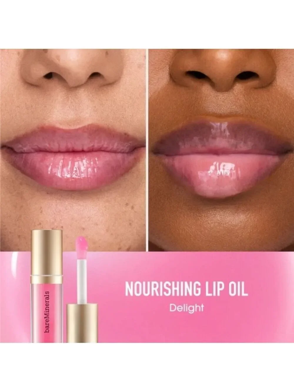 NIB bareMinerals Nourishing Lip Oil- Delight High Shine Ultra Hydration